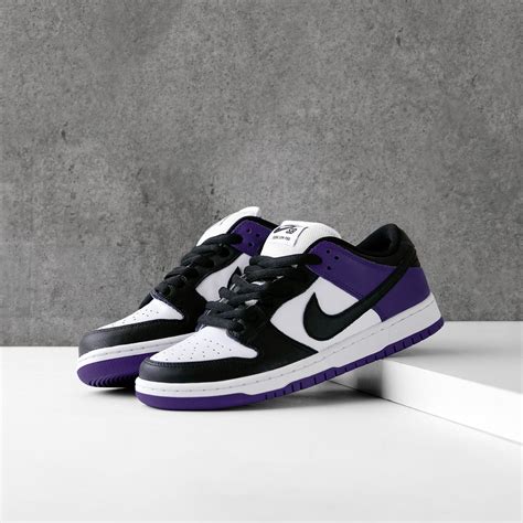 purple and black dunks low